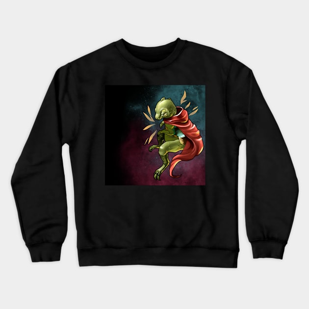 Space Invader Reptile Crewneck Sweatshirt by Vika_lampa_13